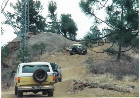 1996 Ford Bronco - heading up mogul hill