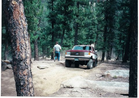 1996 Ford Bronco - Rick coming up a hill