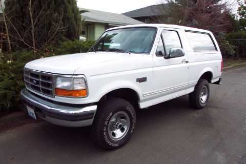 1996 Ford Bronco - Front Left Quarter View.Stock Everything.(2/24/2002)