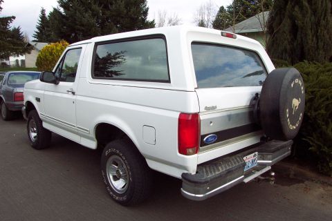 1996 Ford Bronco - Rear Left Quarter View.Stock Everything.(2/24/2002)