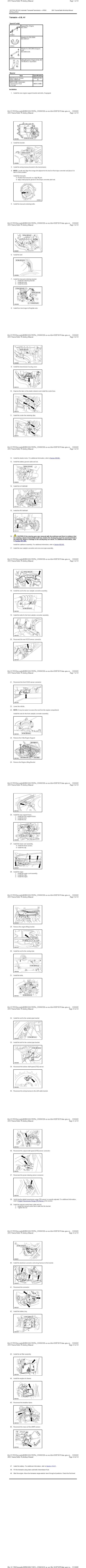 1901 Ford Taurus - Transaxle Assembly 3.0L " 4V "