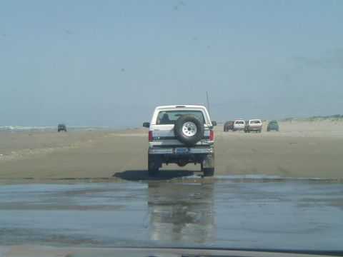 1996 Ford Bronco - Driving along the beach. (5/11/2002, by DK)