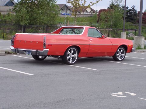 1973 Ford Ranchero - reaview with the stock rear coil springs installed; sits a little high, but rides nice!