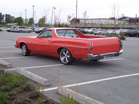 1973 Ford Ranchero - rearview with the "stock" coil springs installed in the rear and the stock "small block" coils in front. That's it-no more changes until ai…