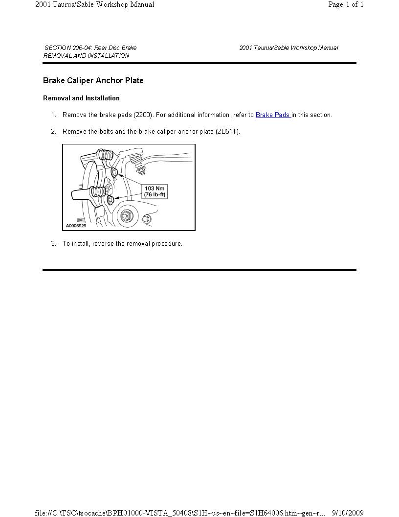 Rear Brake Caliper Anchor Plate + Installation