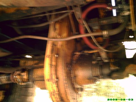 1978 Ford Bronco - A close-up view of the underside of a vehicle, showing mechanical components and hoses. The image is dated September 3, 2009.