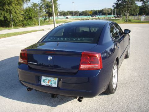 2006 Dodge Charger - Rear view of a dark blue 2006 Dodge Charger sedan.