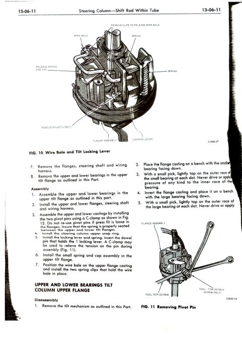 1979 Ford Bronco - This document shows diagrams and instructions for steering column repairs, not a specific vehicle.