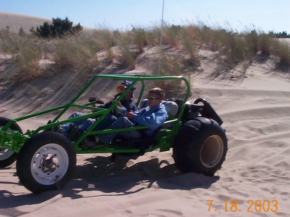 Kassie driving Chris's buggy
