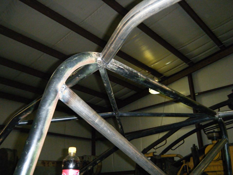 Roll cage structure inside a vehicle