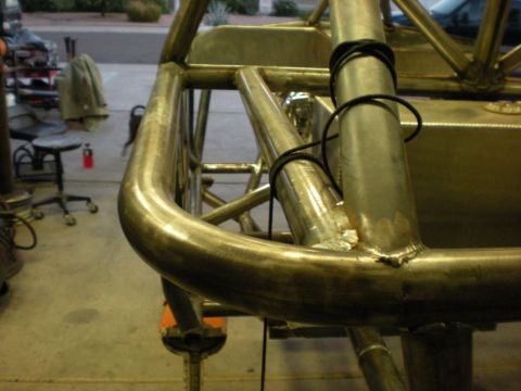 Suzuki Samurai - This image shows a custom-built tube chassis, likely for a buggy or off-road vehicle, with visible welding and zip ties.