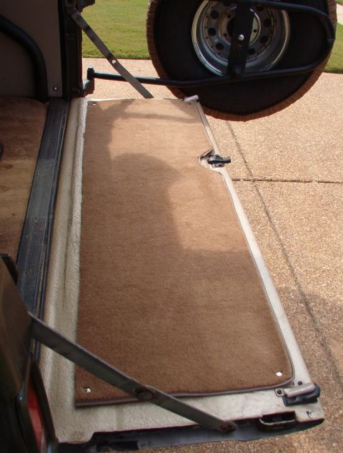 1975 Ford Bronco - Rather than the bulky eyesore tracks, we chose to attach the t/g carpet with snaps. Frank doesn't expect to have it installed often, if eve…