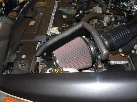 2004 Ford Crown Victoria - -7.5" K&N air filter. -K&N Crown Victoria 2003 modifed heat shield. -K&N Mercury Marauder filter adaptor. -80mm Mercury Marauder MAF sensor.