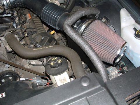 2004 Ford Crown Victoria - -7.5" K&N air filter. -K&N Crown Victoria 2003 modifed heat shield. -K&N Mercury Marauder filter adaptor.
