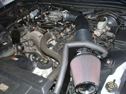 2004 Ford Crown Victoria - -7.5" K&N air filter. -K&N Crown Victoria 2003 modifed heat shield. -K&N Mercury Marauder filter adaptor. -80mm Mercury Marauder MAF sensor…