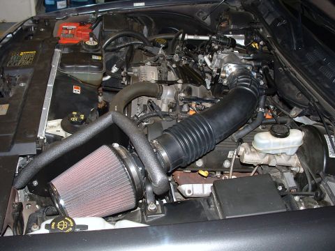 2004 Ford Crown Victoria - -7.5" K&N air filter. -K&N Crown Victoria 2003 modifed heat shield. -K&N Mercury Marauder filter adaptor. -80mm Mercury Marauder MAF sensor…