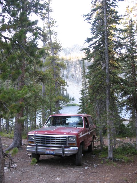 1981 Ford Bronco - The Bronco in front of the lake.