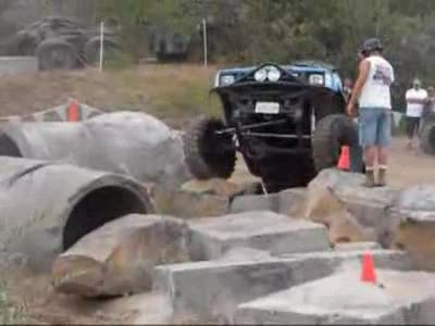 Ford Bronco - Blue Toyota knocking rocks!