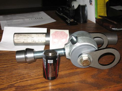 1995 Ford Bronco - ballistic poly joint that will be used to attach to the tailgate. It's pretty big/overkill, but less to worry about.