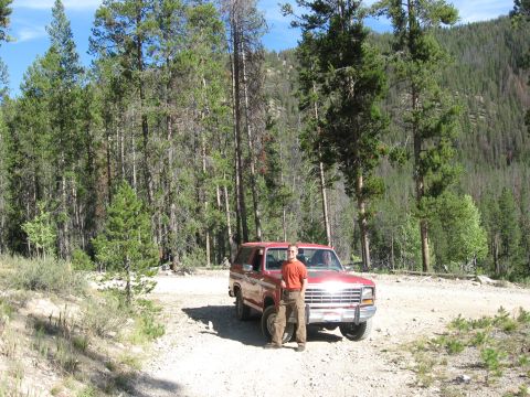 1981 Ford Bronco - Just me, standing next to the Bronco. About to head up the rough part of the trail.