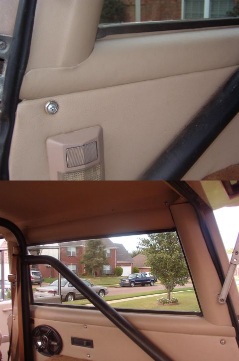 1975 Ford Bronco - I finally finished the camper trim by wrapping it in the same upholstery that covers the doors & bedwalls. There is no padding, though - it…