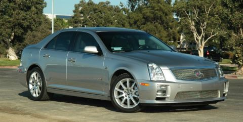 2006 Cadillac STS - A silver 2006 Cadillac STS is shown from a three-quarter front angle.