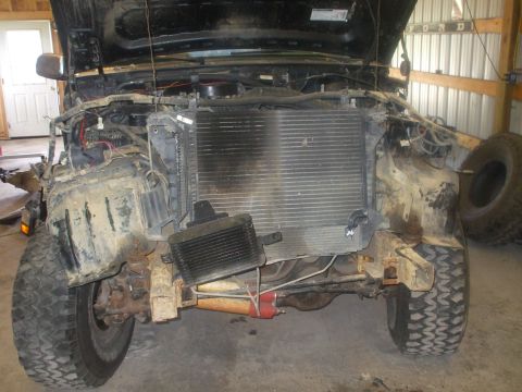 1995 Ford Bronco - core support and fenders removed
