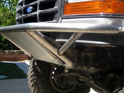 1996 Ford Bronco - Custom front bumper and skid plate installed on a 1992 Ford Bronco.
