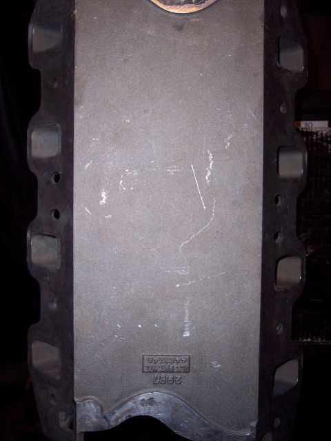 1971 Ford Mustang - Engine block casting numbers are visible on the side of the part.