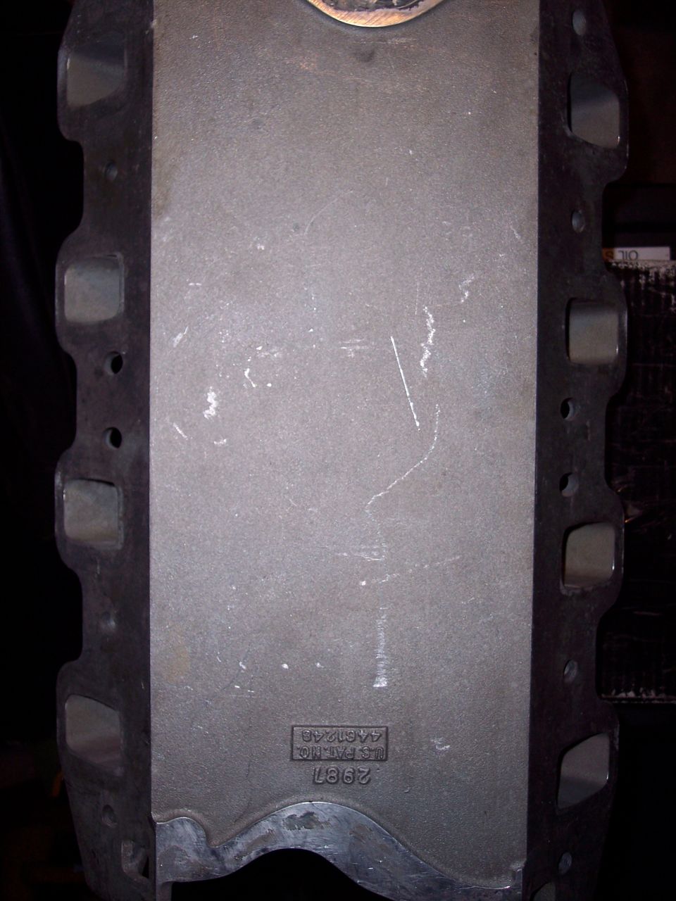 Engine block with casting numbers 4461248 and 2987 visible