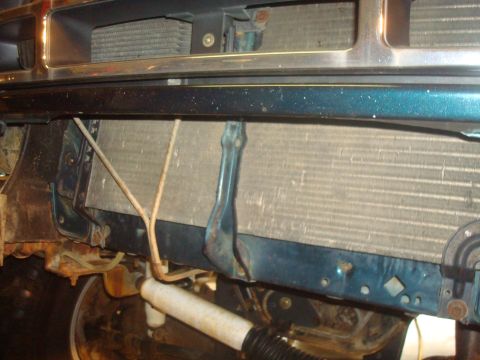 1995 Ford Bronco - Front view of a 1995 Ford Bronco, showing the grille and radiator assembly.