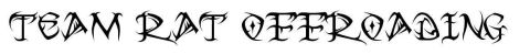 1987 Ford Bronco - This image displays the 'Team Rat Offroading' logo in a stylized, gothic font.
