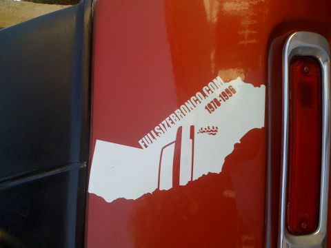 1978 Ford Bronco - A decal on the vehicle indicates it is a full-size Bronco from 1978-1996.
