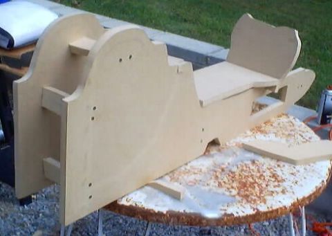1999 Ford Taurus - A custom center console is being built, likely for a vehicle interior project.