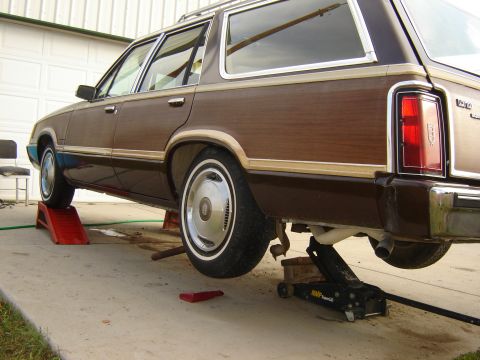 1984 Ford LTD - i have raised up, so to replace the missing cat and rest of the exaust with 2 1/2 stuff.