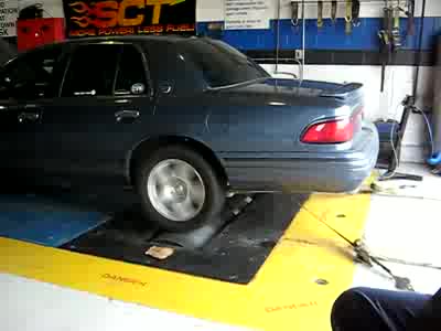 2003 Ford Crown Victoria - Sept. 29 2009. Serge dyno tune. 3/4 pull. Ran out of room on video card before it was time for a full pull.