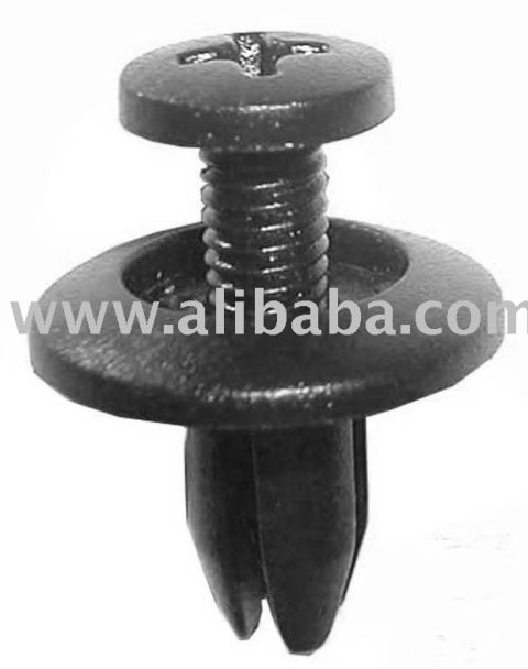 1992 Ford Bronco - This is a close-up of a black plastic fastener, not a 1992 Ford Bronco.