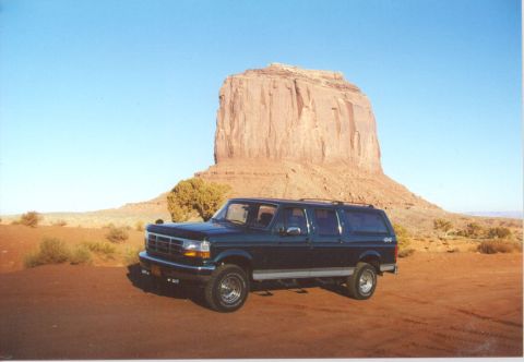 1996 Ford C-150 (Centurion Conversions) - Fading sun in Monument Valley.