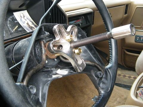 1989 Ford Bronco - You're going to need a puller. If you don't have one, call your local parts store. They have a lot of tools they rent for free - pay for th…