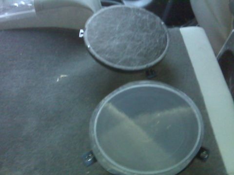 2008 Jeep Wrangler - Two speakers are installed in the interior of a vehicle.