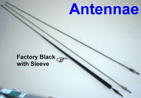 1983 Ford Bronco - 80-96 Antennae; upper 2 are stainless; lower is factory powdercoated with sleeve