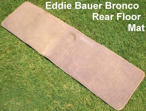 1983 Ford Bronco - Bronco rear floor mats (2 available); slightly dusty; lightly stained 53x16". Ships as 5 lbs 16x6x6"