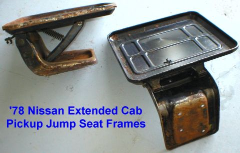 1983 Ford Bronco - Jump Seat Frames from '78 Datsun/Nissan extended cab pickup Same as dealer option in '80-86 Broncos. Upholstery was ruined, but is easy to…