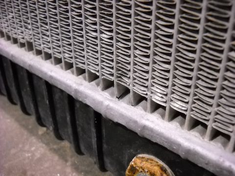 1986 Ford C-350 (Centurion Conversions) - Radiator fins and tanks shown in detail, likely for repair or replacement.