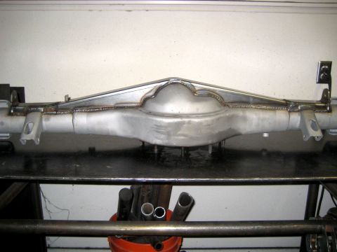1996 Ford Bronco - A custom fabricated rear axle assembly is shown, likely modified for a specific project.