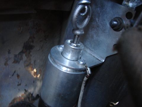 1973 Ford Ranchero - Close-up view of a starter motor assembly, showing mechanical components and some surface corrosion.