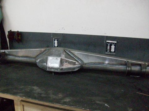 1996 Ford Bronco - A custom-built rear axle housing is shown, a unique geometric center section and welded construction.