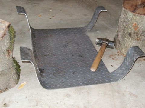 1995 Ford Bronco - steel bending using the ol BFH.