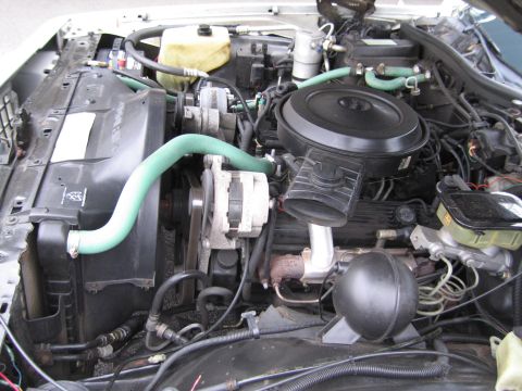 1991 Ford LTD Crown Victoria - Engine bay components including hoses, belts, and air cleaner are visible in this photo.
