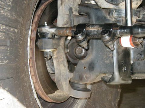 1995 Ford Bronco - Few extra details are two grade 8 washers under the knuckle, and a bit of JB weld for fill in underneath (this is not required).